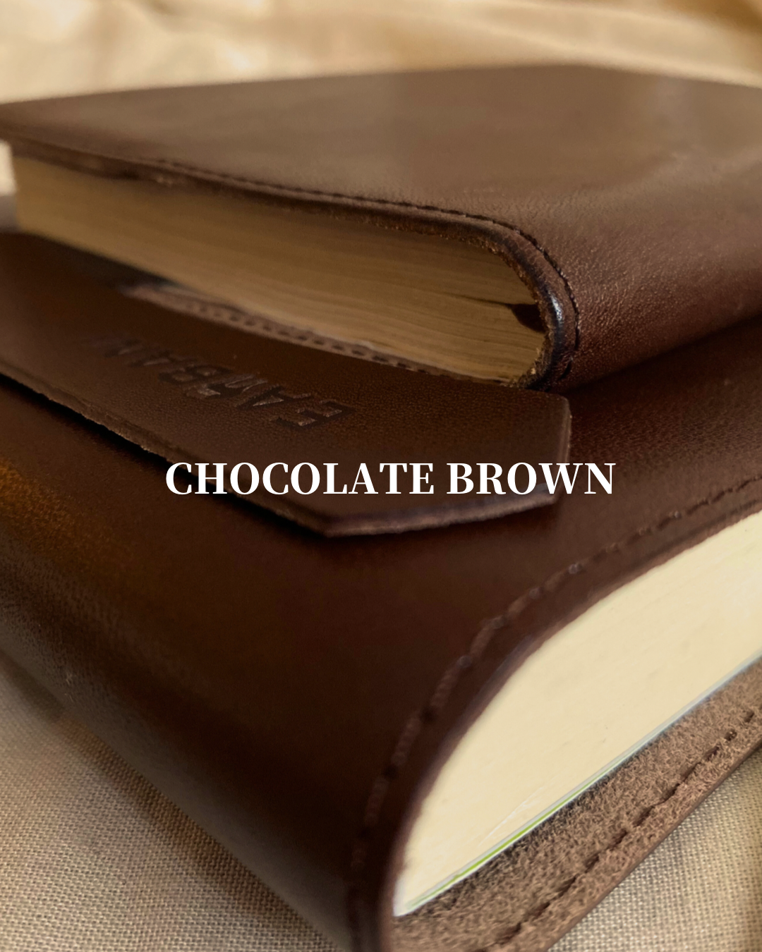 TOCHIGI LEATHER BOOKCOVER size 単行本 CHOCOLATE BROWN