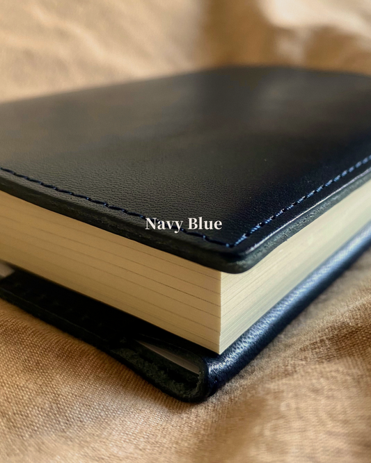 TOCHIGI LEATHER BOOKCOVER size 文庫本 NAVY BLUE